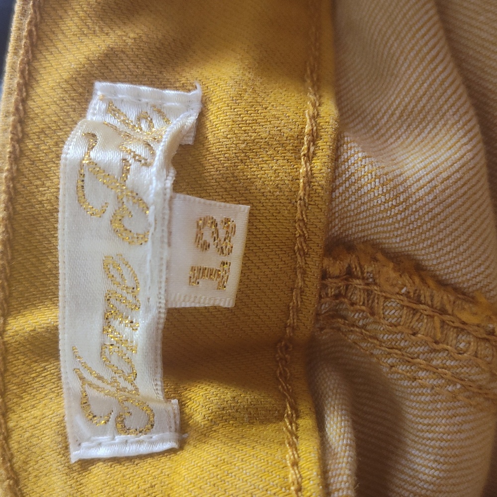 Home Folk Mustard Yellow Wide Flare Women's Pants Size 12 NWT Bell bottom - Picture 16 of 16